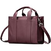 befen Genuine Leather Small Tote Bag for Women, Women's Triple Pocket Designer Satchel Crossbody Handbag with RFID Card Slots