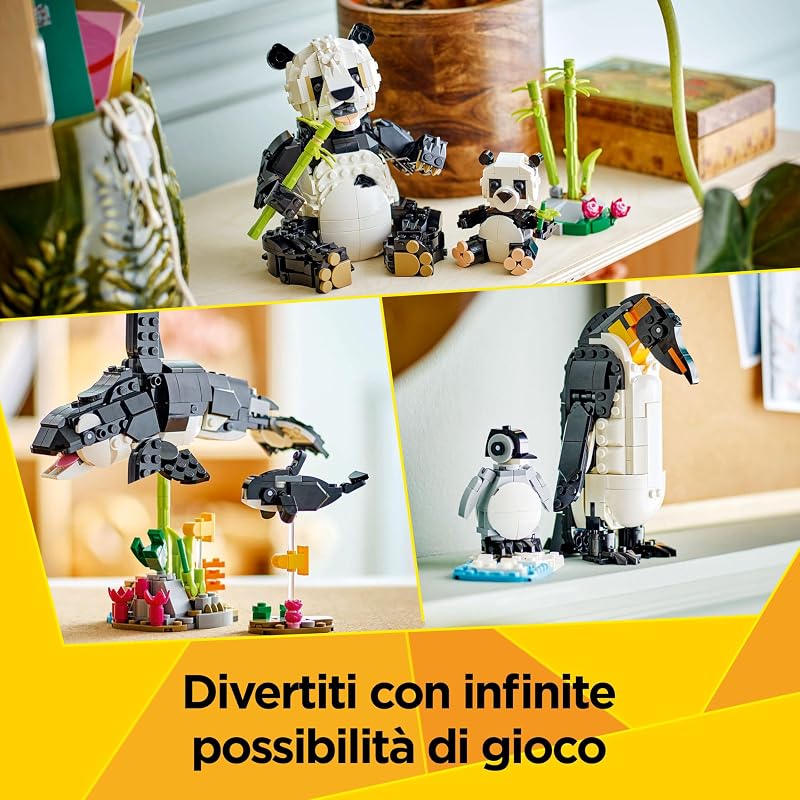 Creator 3 in 1 Animali selvatici: famiglia di panda 31165