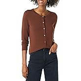 Amazon Essentials Women's Lightweight Crewneck Cardigan Sweater (Available in Plus Size)