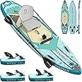 iTAOSTAR City Park 12'×35" Extra Wide Paddle Board with Seat, One-Stop Premium SUP Board Gears, Tailored 5 Fins, Stable Inflatable Stand Up Paddle Boards for Youth/Adults of All Levels