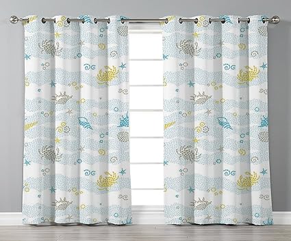 Buy Iprint Stylish Window Curtains Crabs Decor Maritime Decor