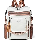 Shrrie Fashion Vegan Leather Backpack Purse for Women,Fits 15.6 Inch Laptop for Work Travel School