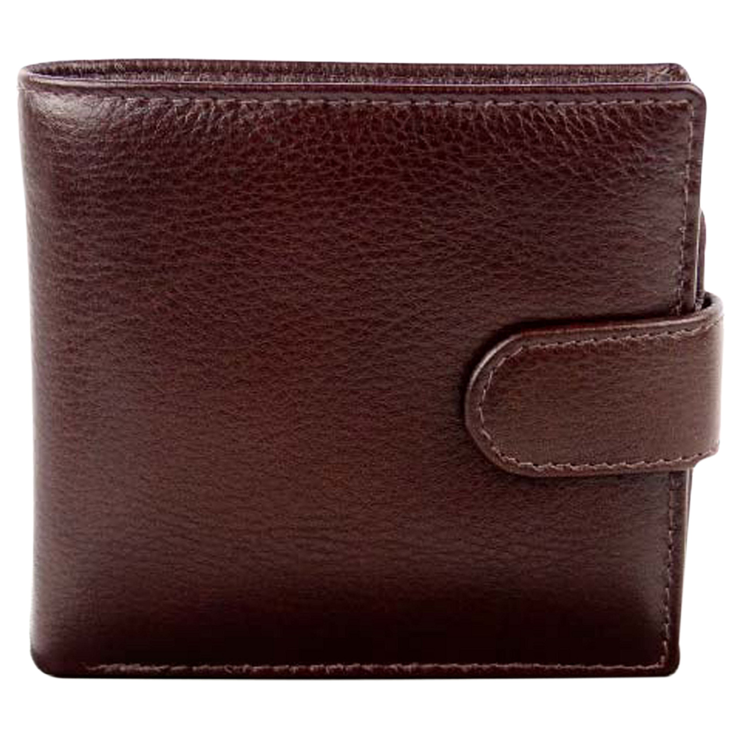 Mens Quality Brown LEATHER WALLET by VERVE Gift Boxed MALA Coin Section, Chestnut Brown, One Size