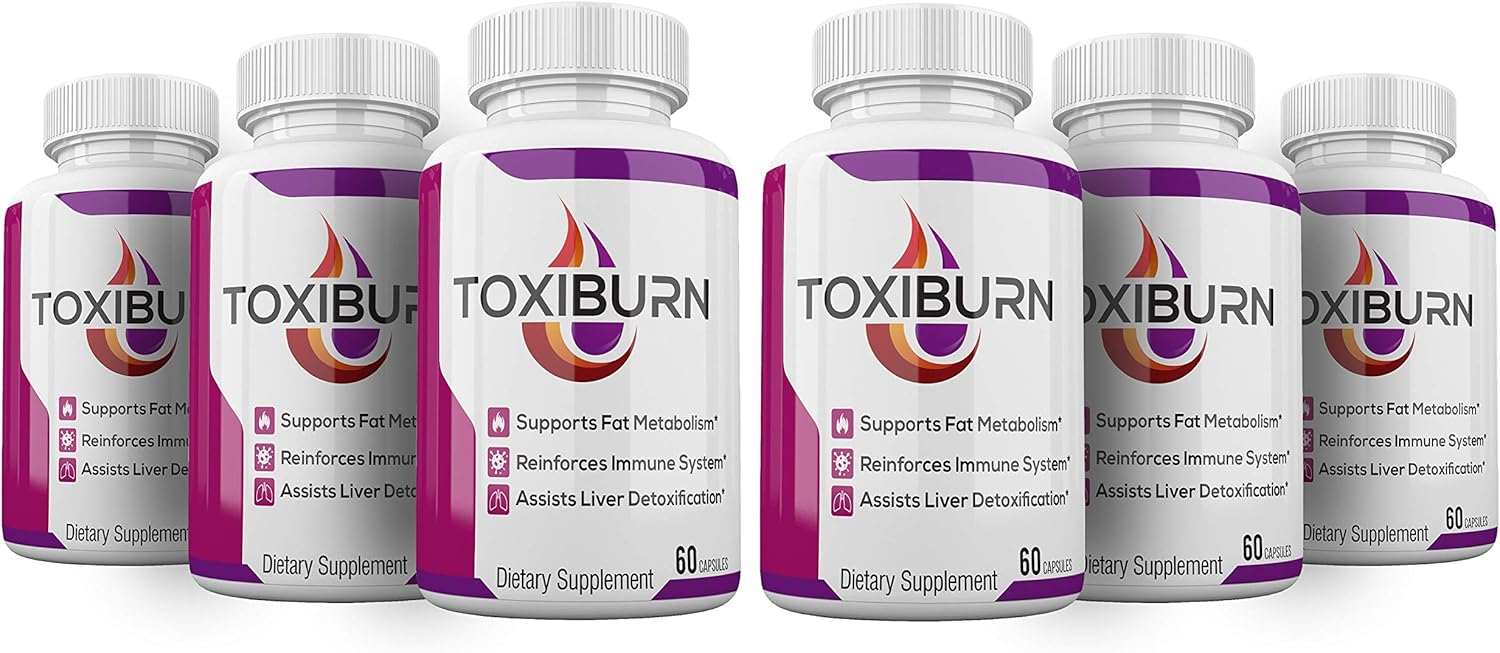 (6 Pack) Toxiburn Weight Loss Pills Liver Cleanse Diet Capsules Supplements Reviews Toxi Burn Advanced Pills (360 Capsules)