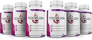 (6 Pack) Toxiburn Weight Loss Pills Liver Cleanse Diet Capsules Supplements Reviews Toxi Burn Advanced Pills (360 Capsules)
