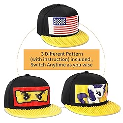 Yanscian Snapback Hat Baseball Cap Building Block