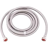 Eastman 10 ft Washing Machine Hose Connector, 3/4 in FHT x 3/4 in FHT, Braided Stainless Steel, 48640