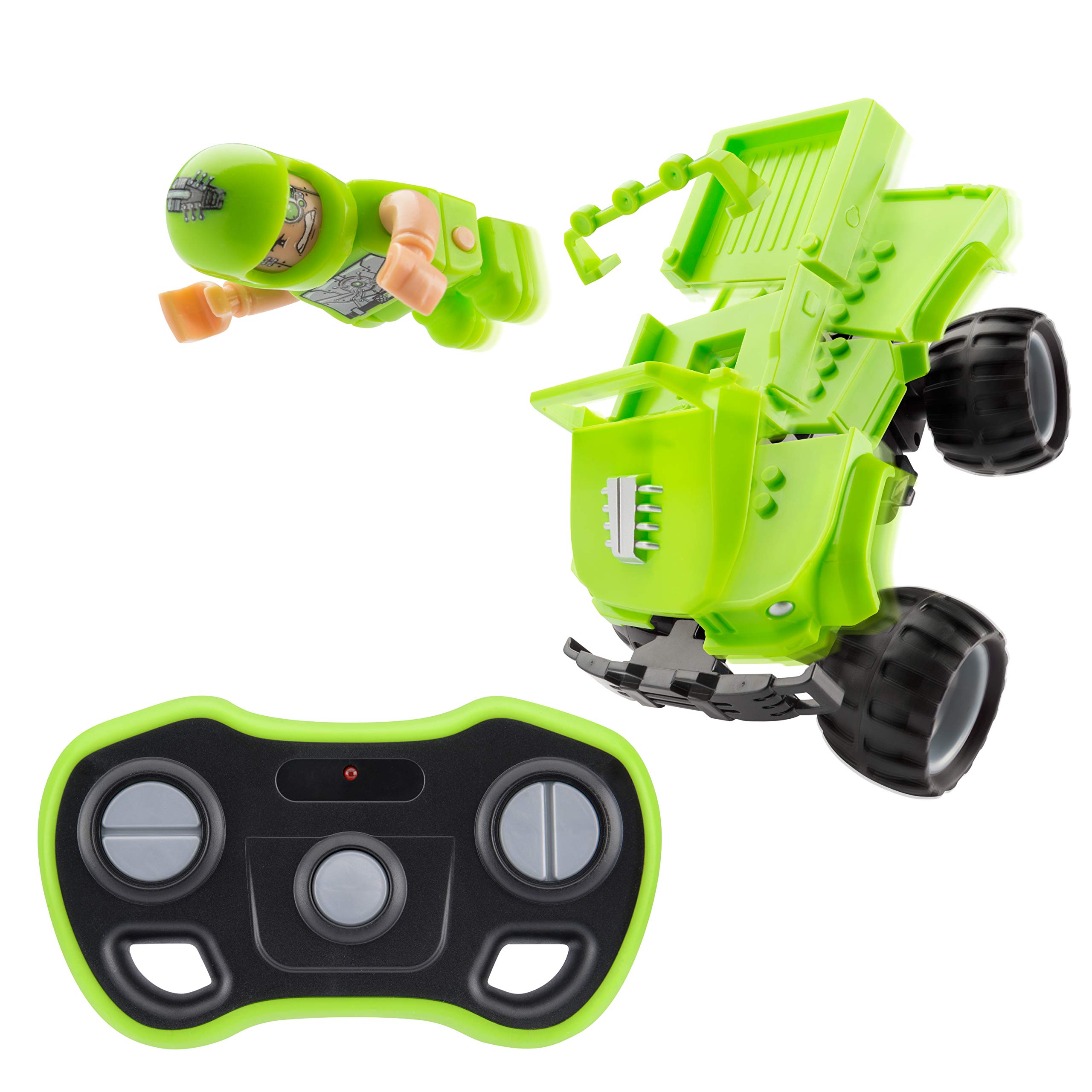 Monster Smash Ups TY6082A Carnage – Cyborg, Small RC Monster Truck Toy for Kids, Green