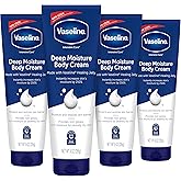 Vaseline Intensive Care Body Cream Deep Moisture 4 pk with Healing Petroleum Jelly & Vitamin E Rich & Smooth for Dry Skin 9 oz