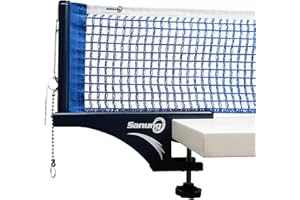 Sanung S405 Table Tennis Net and Post Set, Thickened Folding Ping Pong Table Net and Post Kit with Bead Chain Measuring Ruler