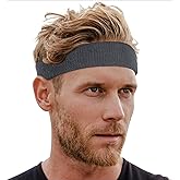 Tough Headwear Terry Cloth Headband - Sweat-Wicking Running Head Band - Basketball Accessories - Headband for Washing Face