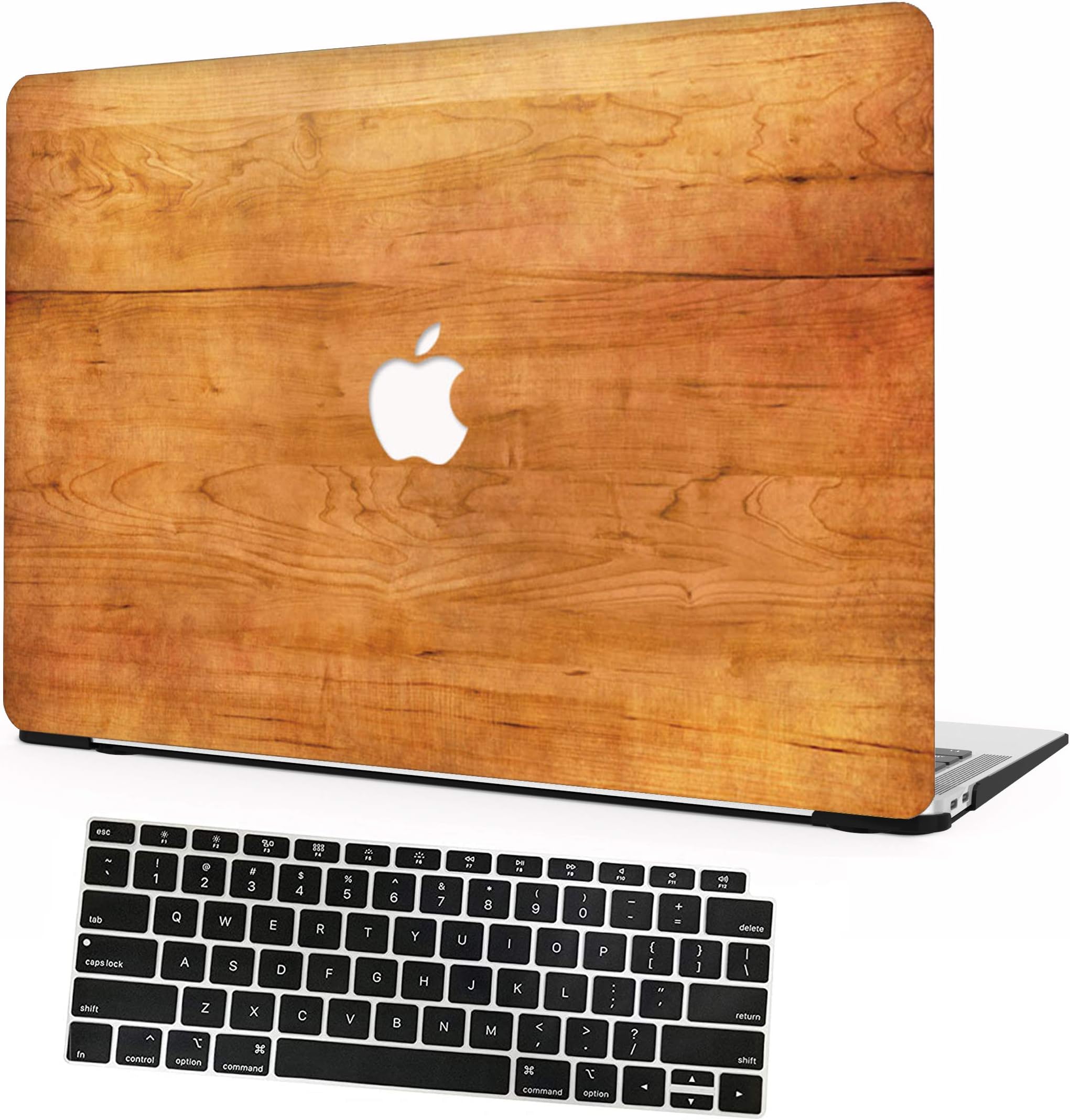 Aomo Wooden Pattern Laptop Hard Shell Plastic Shell Case Cove Adapted For Shell Case Cover for MacBook Pro Retina 15 Inch (Model: A1398) PU Leather Wooden Protective Hard Case