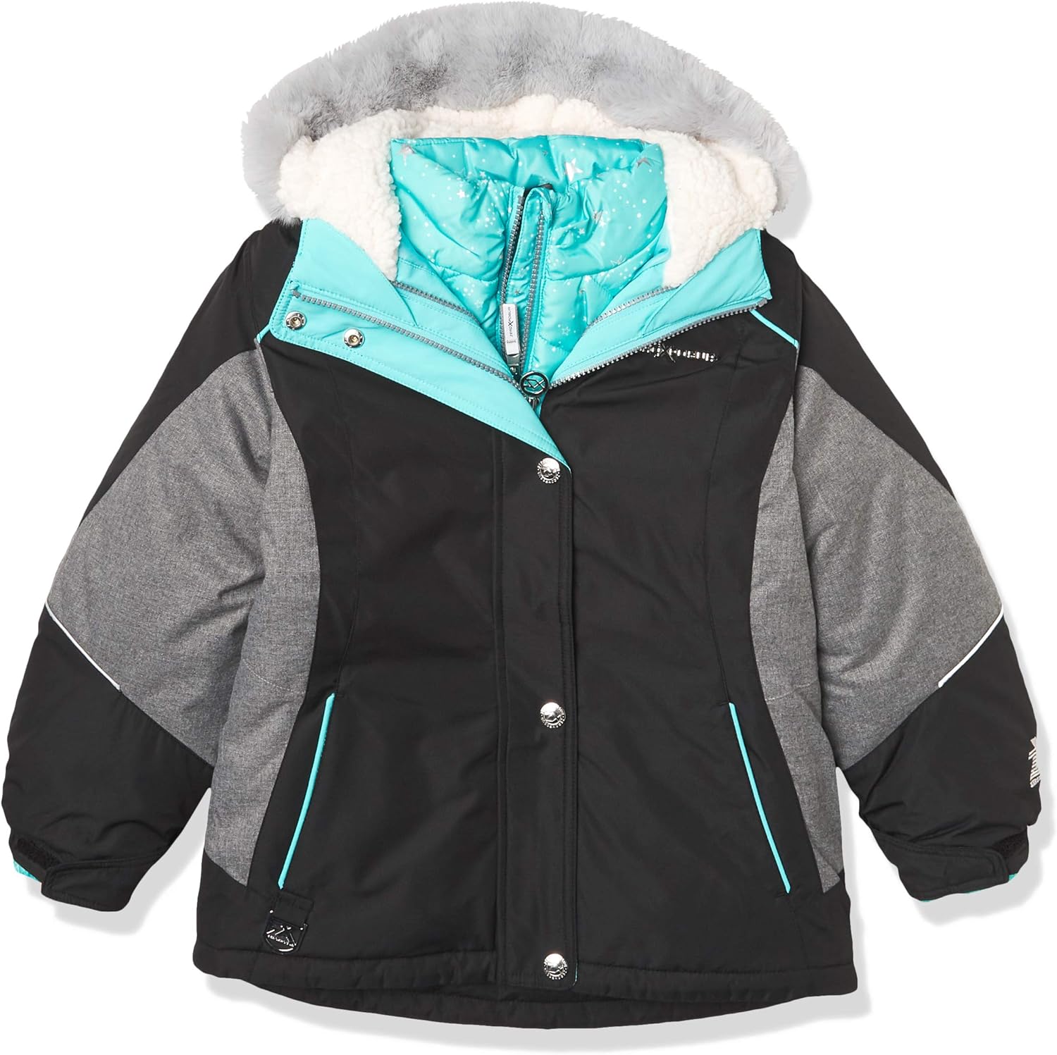 ZeroXposur Girls 3 in 1 Winter Jacket with Attached Hood