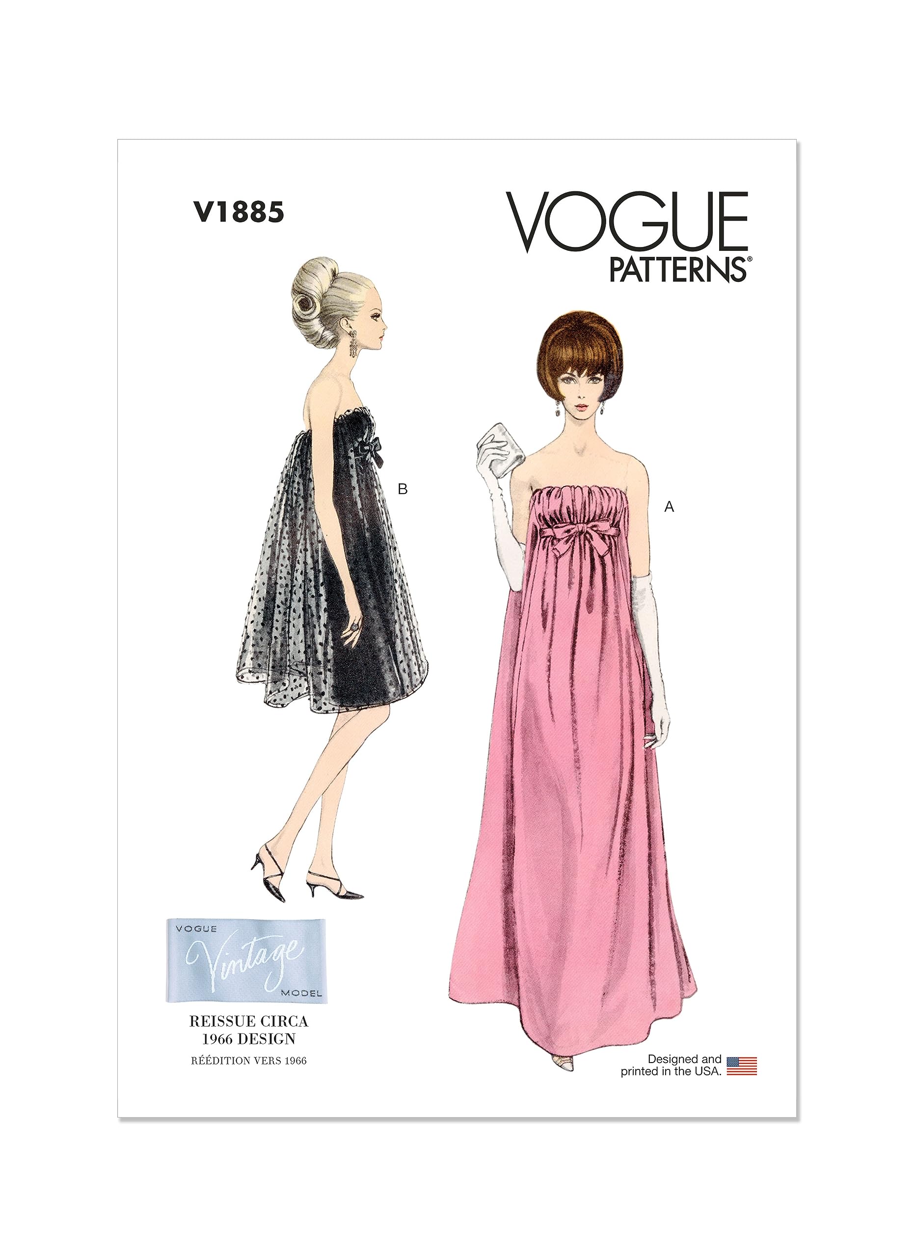 Vogue Patterns V1885A5 Misses Special Occasion A5 (6-8-10-12-14)