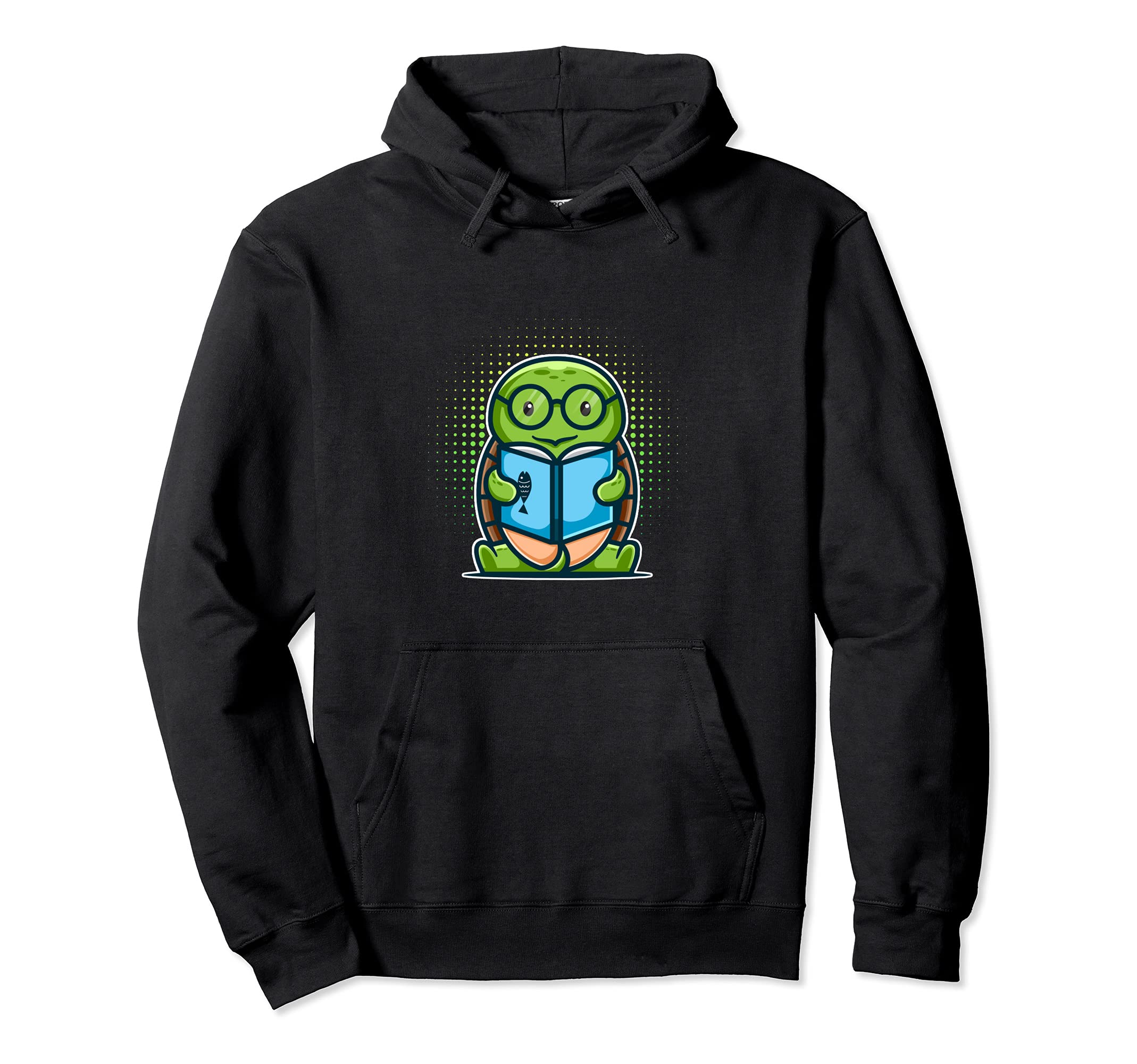 Reading Book Reader Library Shell Reptile Turtles Earth Day Pullover Hoodie