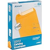 Aimoh 100 10 x 13 Self-Seal Brown Kraft Catalog Envelopes - 28lb, 100 Count, Ultra Strong Quick-Seal, 10x13 inch (39300)