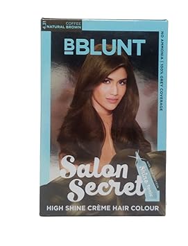 BBLUNT High Shine Creme Hair Colour - Coffee Natural Brown 4.31, 100g Pouch