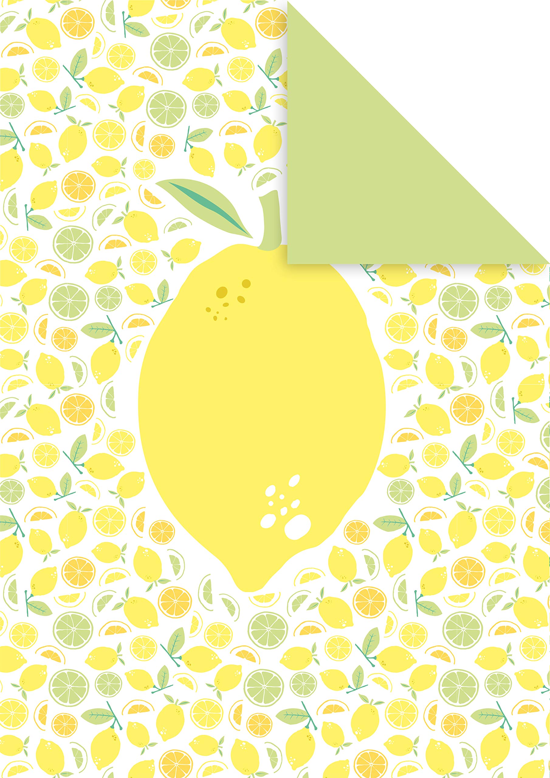 Clairefontaine 456719C - Pack of 25 Decorative Sheets 160g/m² - Format A4 (21x29,7 cm) - Creative leisure Scrapbooking Paper Fresh Lemon Theme 3 Scrapbooking
