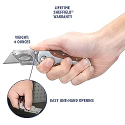 Sheffield 12115 Folding Utility Knife, Quick-Change