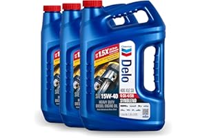 Chevron Delo 400 XLE SAE Synblend Synthetic Blend Oil 15W40, 1 Gallon, Case of 3