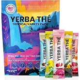 Yerba Mate Exotic Mixed Fruit Powder for Gut Health, Sugar Free, 15 Sachets | Probiotics and prebiotics with natural clean energy to reduce brain fog and support relaxation and focus through the day