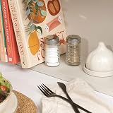 Salter Beehive Salt & Pepper Shaker Set 2 BPA Free Glass Screw Cap Lid view 3