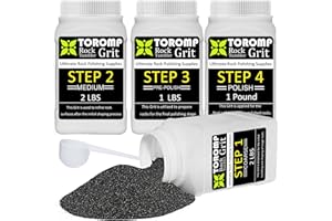 Toromp 6 LBS 4 Step Rock Tumbler Grit Set, Tumbling Media Refill-Coarse/Medium Grit/Pre-Polished/Final Polish, Works with Any Rock Tumbler, Rock Polisher, Stone Polisher…