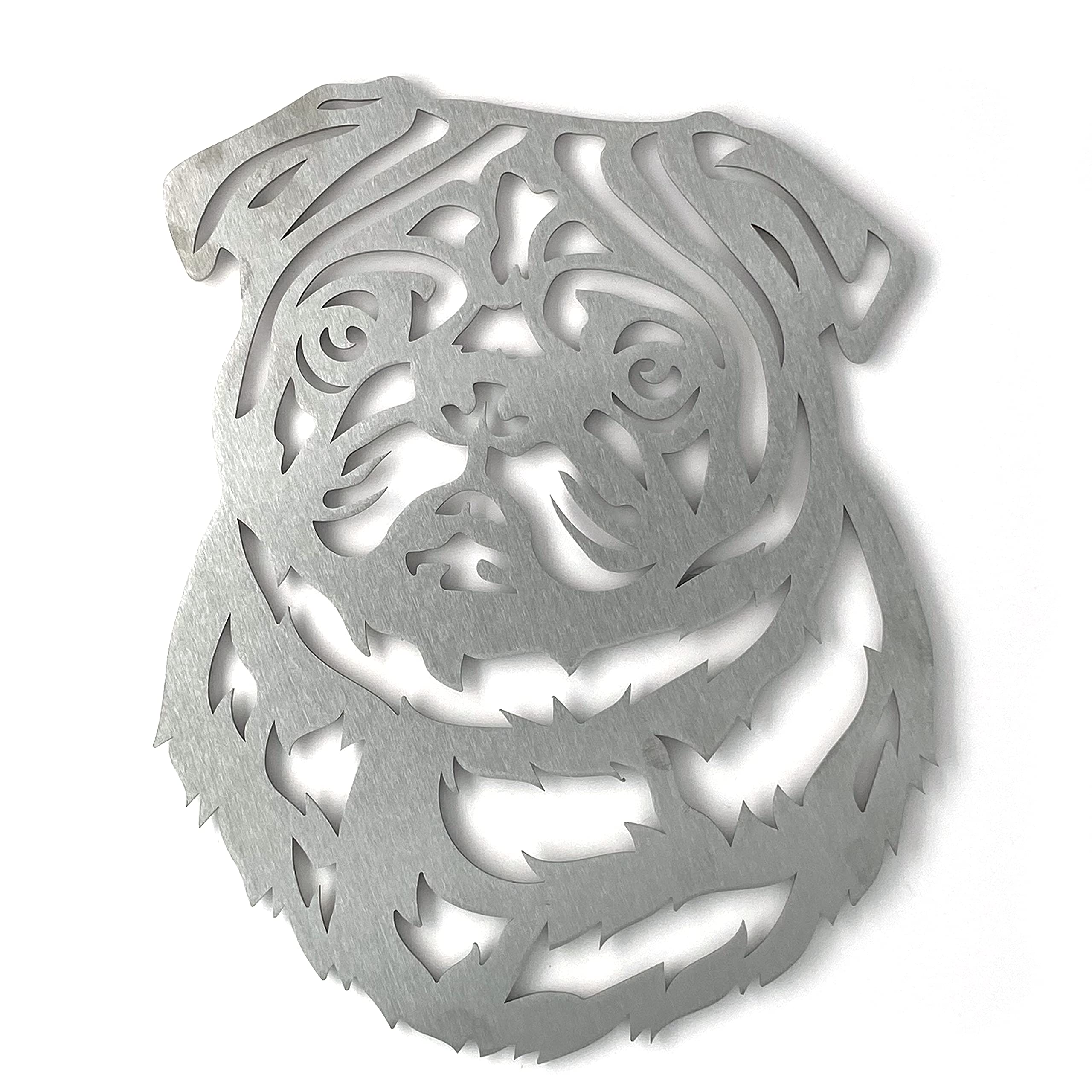 Image Industry Pug Dog Garden Art Sculpture/Garden Ornament/Rusty Metal Dog/Metal Garden Sculpture/Metal Art (Small 190w x 235h)