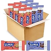 LUNA Bar - Variety Pack - 2 Flavors - Gluten Free Snack Bars - Non-GMO - Protein Bars - Made with Organic Oats (12 Pack)