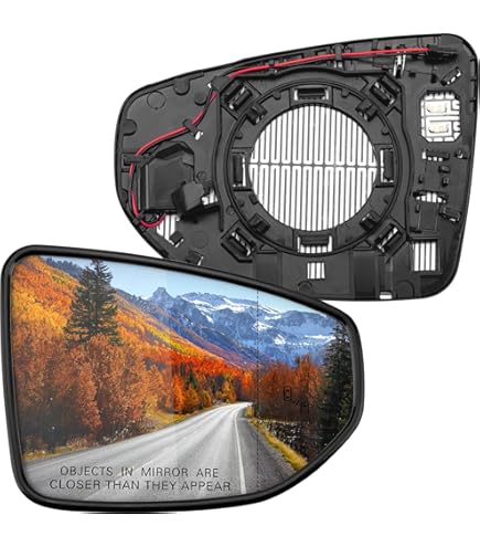 TRQ Mirror Power Heated Puddle Light Left Right Pair For 06-08