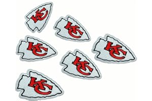 ZTHGS 6Pcs for Chiefs Iron On Sew On Embroidery Patch,Team Logo Iron-on Patch for Jacket Backpack Jeans Jacket Man&Woman (12)