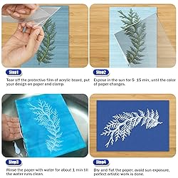 Sun Print Paper Kit Cyanotype Paper, 24 Sheets