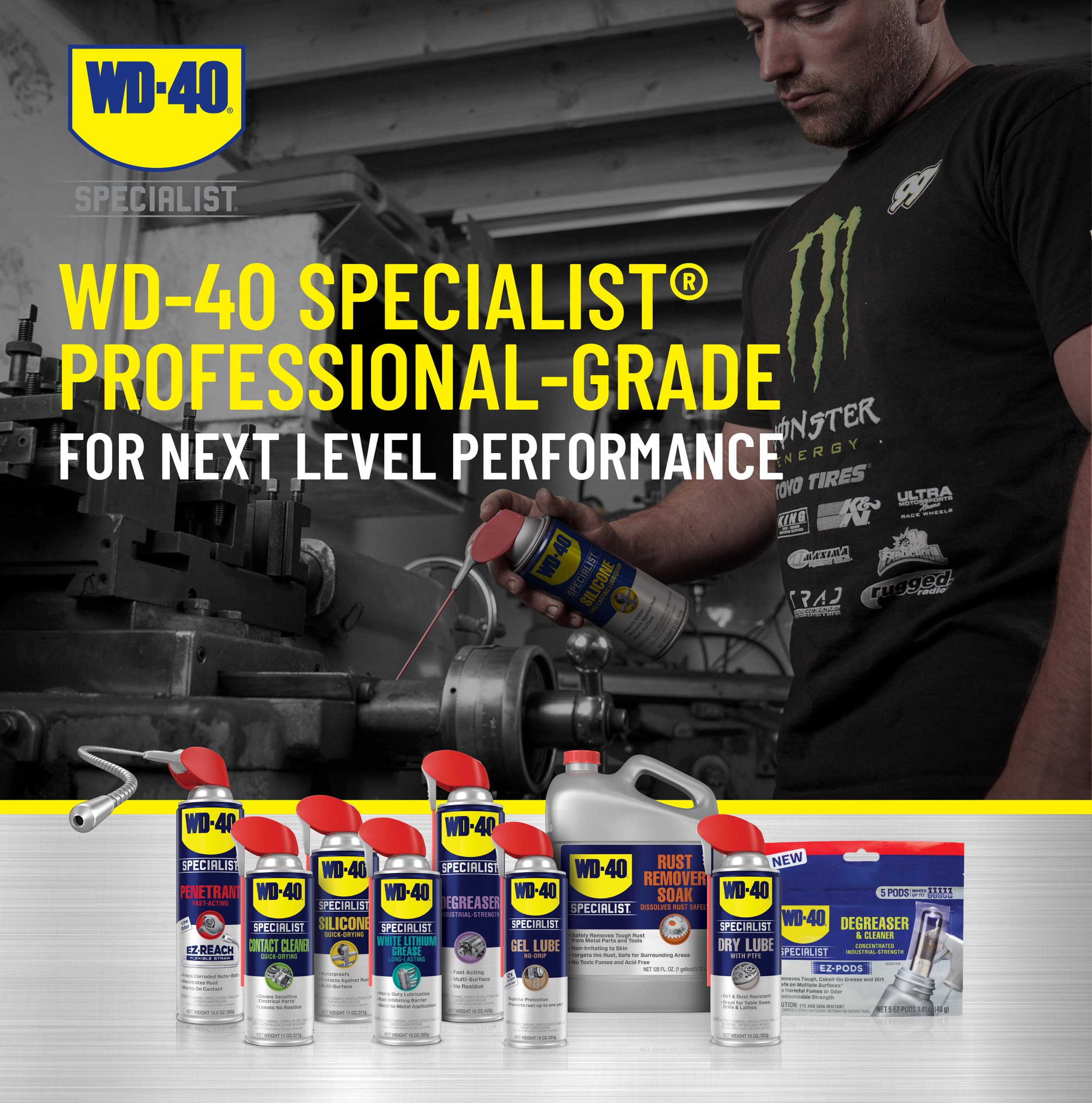 WD-40 Specialist Silicone Lubricant with SMART STRAW SPRAYS 2 WAYS, 11 OZ