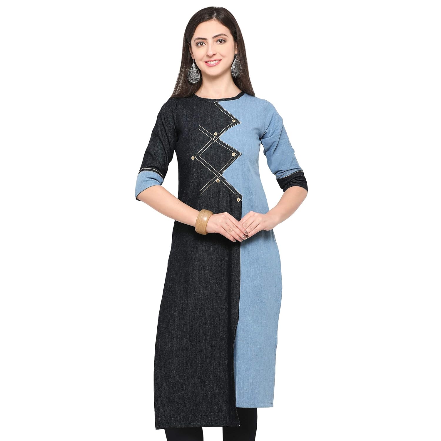denim long kurti design