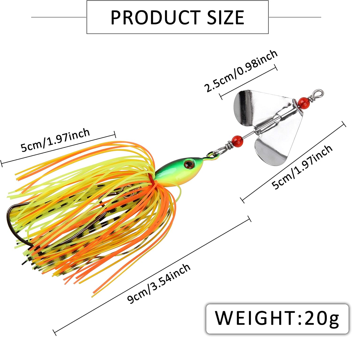 SILANON Fishing Buzzbait Lures Bass Spinnerbait Kit Topwater Buzz Bait Multicolor Swimbait Metal Jig Lure for Bass Pike Trout Fishing : Sports & Outdoors