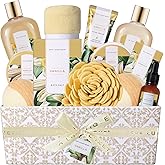 Spa Gift Baskets for Women, Spa Luxetique Spa Gifts for Women, Birthday Gifts Spa Kit, 12pc Vanilla Bath Set, Womens Self Care Valentine's Day Gift
