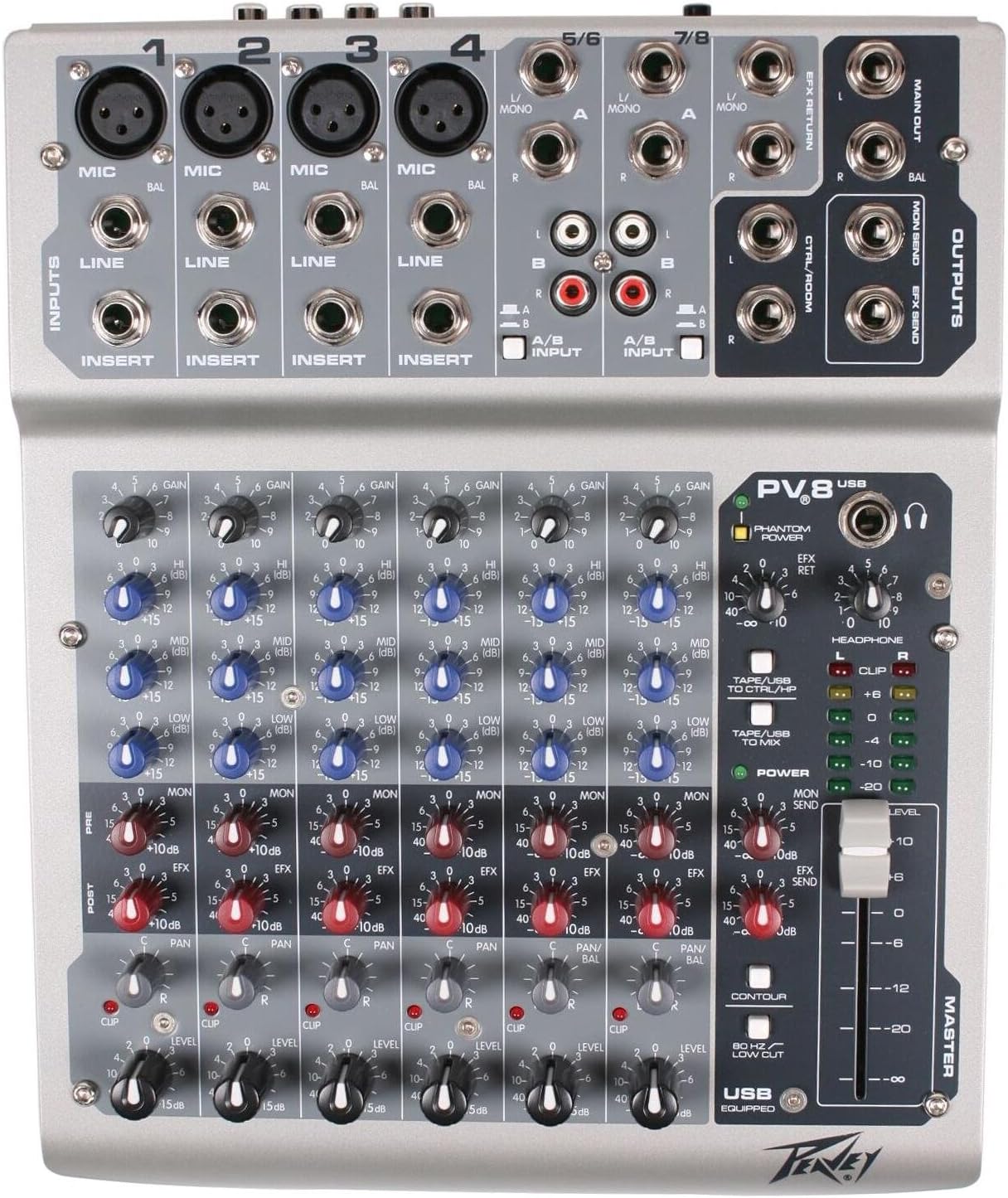 Peavey PV8 USB Mixer Amazon.it Strumenti musicali e DJ