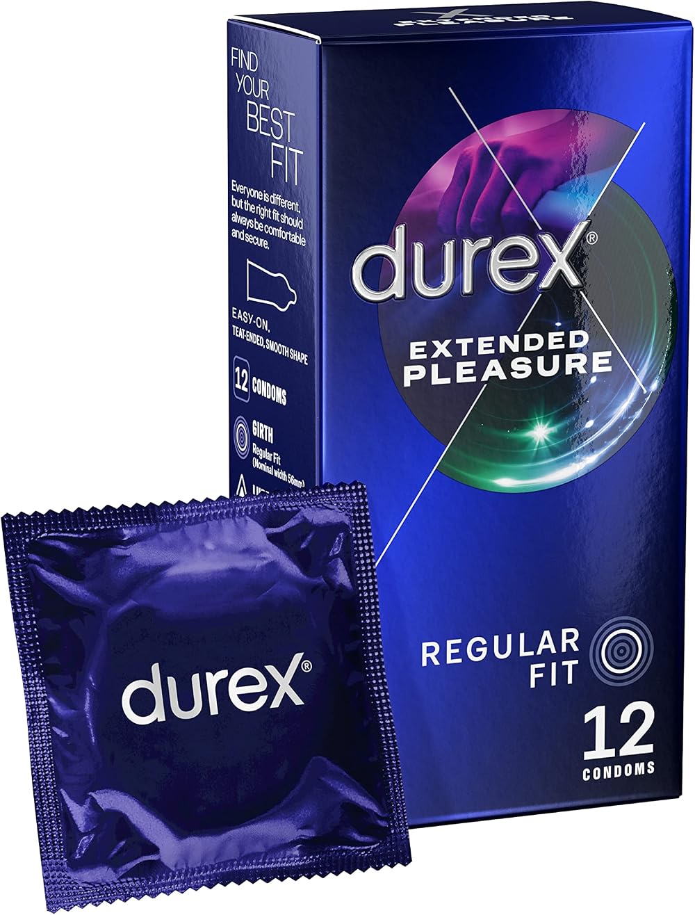 Durex Extended Pleasure Condoms Clear Pack of 12