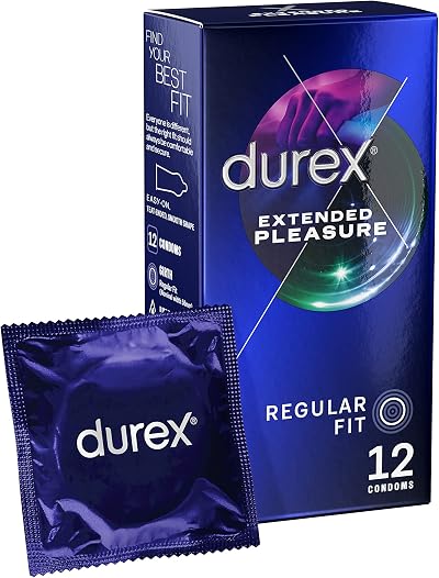 Durex Extended Pleasure Condoms Clear Pack of 12