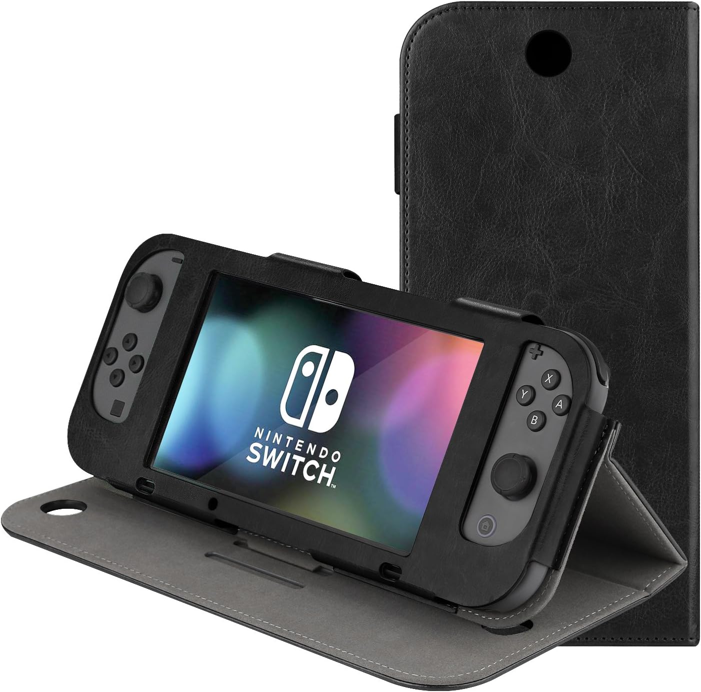 AK Case Compatible with Nintendo Switch, Thin Protective PU Leather