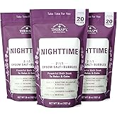 Village Naturals Therapy, Nighttime Foaming Epsom Soak, 36 Oz, Pack of 3