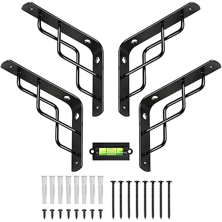 4 Heavy Duty Decorative Shelf Brackets For Wall Mounted Shelves