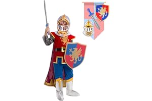 Spooktacular Creations Kids Medieval Knight Costume, Boys Renaissance Knight Costume for Toddler Halloween RolePlay Party
