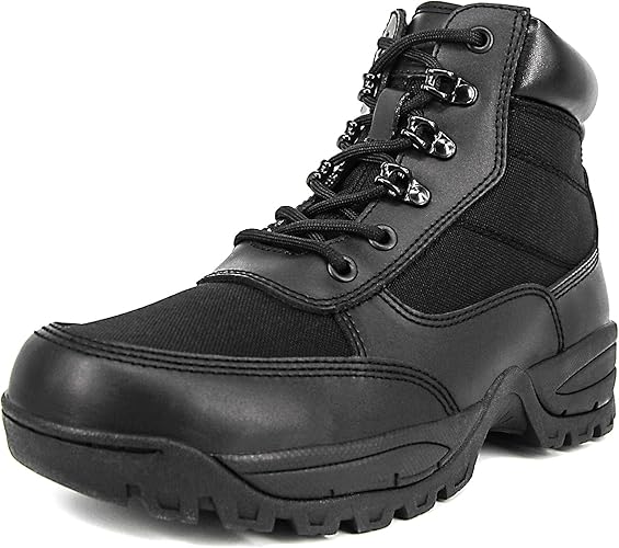 6 inch black tactical boots