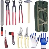 1112TEMP 11pcs Farrier Tools Farrier kit Horse shoeing Tools Farrier Supplies Farrier Tools for Horses Cattle Sheep and Donkeys