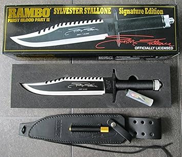 RAMBO 2 - First Blood Part II Messer - lim. Signature Edition (Sylvester Stallone) in der großen 'golden Big Box' *Original+N