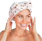 Kitsch Luxury Shower Cap Women Reusable Waterproof Large Blush Dot view 7