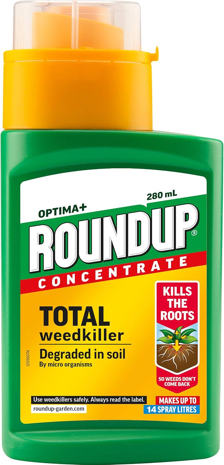 Roundup Optima+ Total Weedkiller, Concentrate, 280 Ml