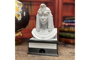 MunnyGrubbers - Cleopatra VII - Plastic Collectible Toy - Press The Button for a Quote or Fun Fact - (Marble)