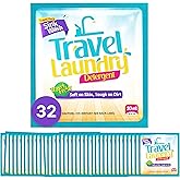 Skywin Sink Travel Laundry Detergent 10 ml, 32 Pack Effective Travel Detergent Packets for Sink Washing, Lightweight Must Haves Laundry Essentials